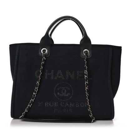 Chanel Mixed Fibers Small Deauville Tote Black 1 of 11