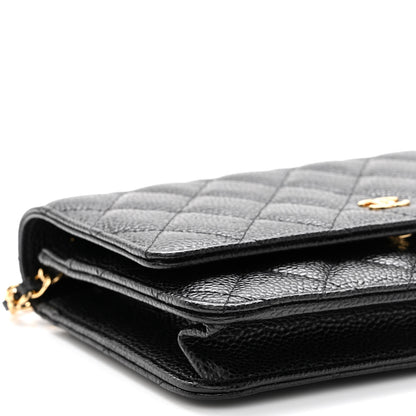 Chanel Caviar Quilted Wallet on Chain WOC Black 10 of 11