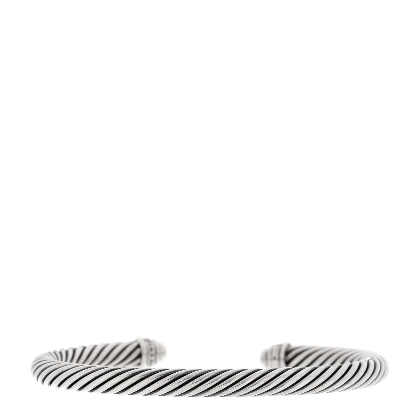 Sterling Silver Diamond 5mm Cable Classics Dome Bracelet