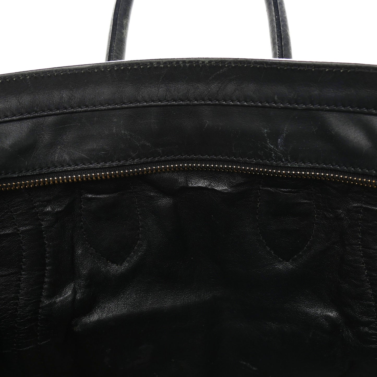 Smooth Calfskin Mini Bi-Color Luggage Forest Black
