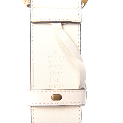 Gucci Calfskin Double G 40mm Belt 70 28 Mystic White 4 of 6