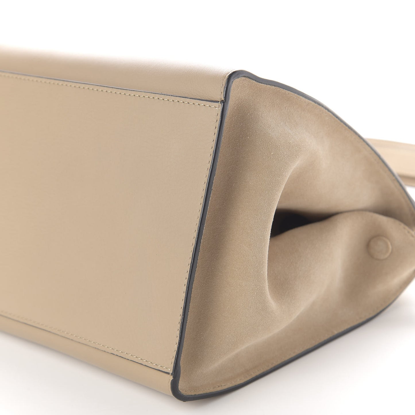 Smooth Calfskin Suede Medium Trapeze Sahara