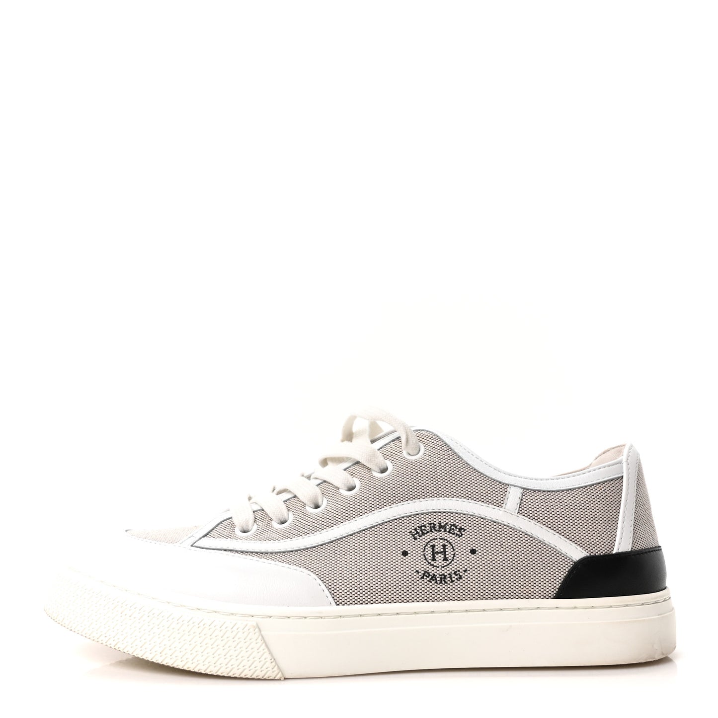 Canvas Calfskin Get Sneakers 39.5 Prunoir White
