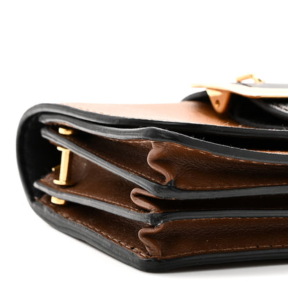 Burberry Grainy Calfskin Bridle Small Madison Buckle Bag Tan Black 8 of 9