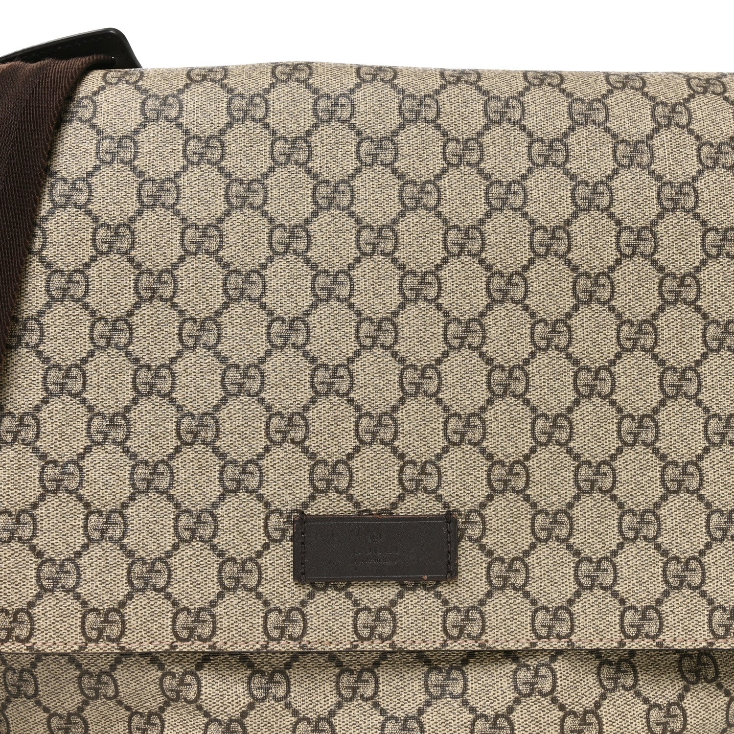 Gucci GG Plus Monogram Messenger Diaper Bag Dark Brown 8 of 10