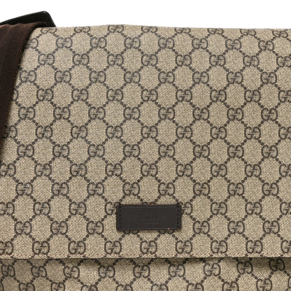 Gucci GG Plus Monogram Messenger Diaper Bag Dark Brown 8 of 10