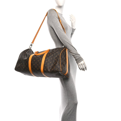 Louis Vuitton Monogram Macassar Keepall Bandouliere 50 Safran Yellow 2 of 9