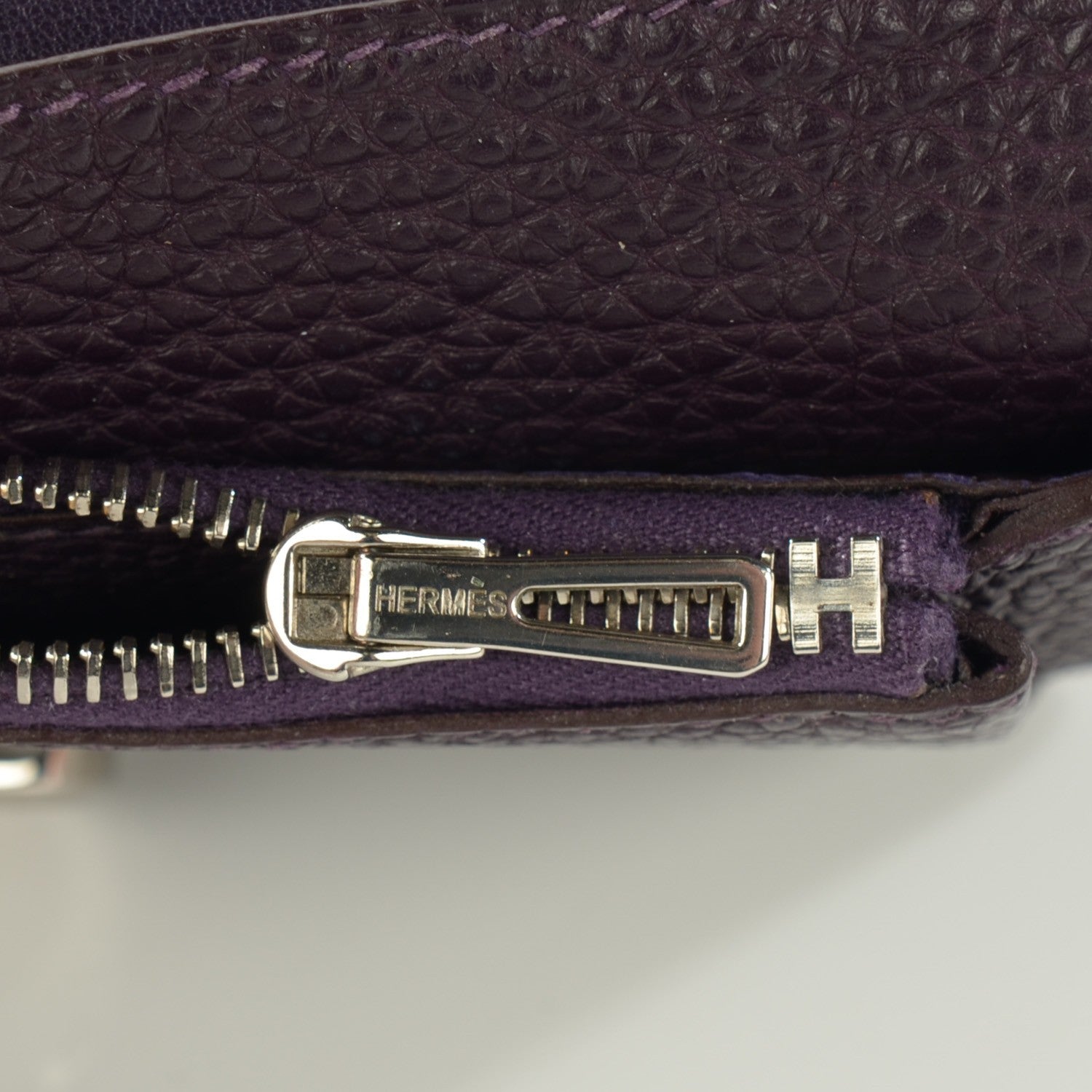 Hermes Togo Dogon Compact Wallet Raisin 8 of 8