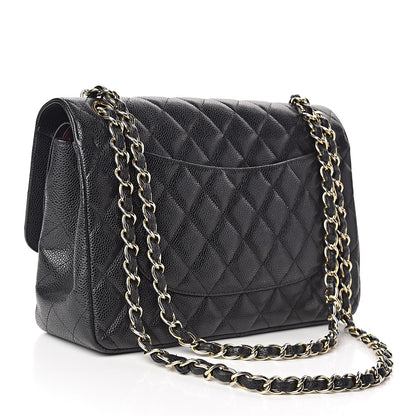 Chanel Caviar Quilted Jumbo Double Flap Black 3 of 10