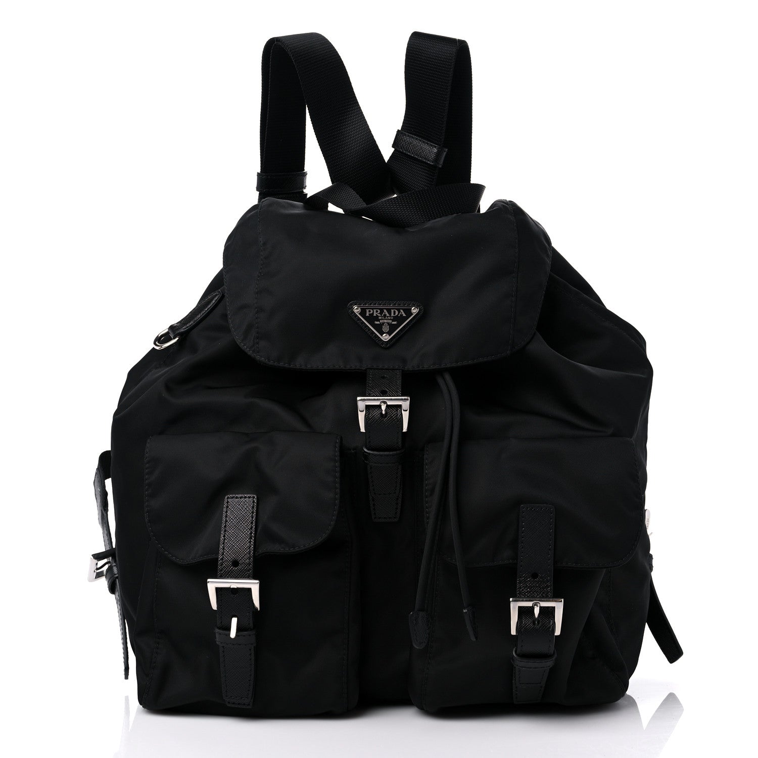 Prada Re-Nylon Saffiano Medium Backpack Black 3 of 10