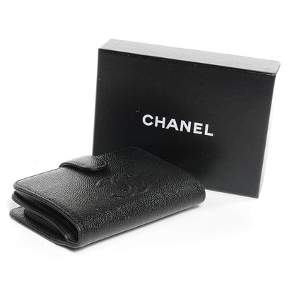 Chanel Caviar CC French Wallet Black 4 of 8