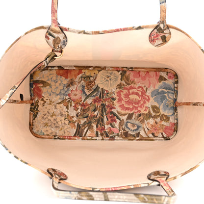 Gucci GG Supreme Monogram Water Flora Web Large Ophidia Tote Beige White Multicolor 6 of 14