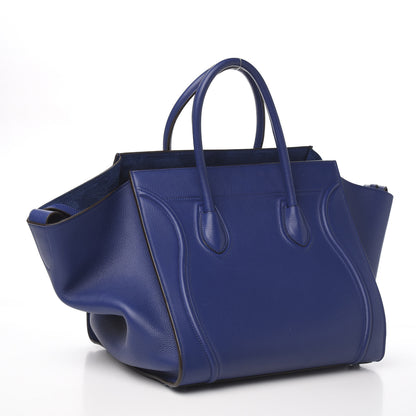 Celine Supple Calfskin Medium Phantom Luggage Indigo 2 of 9