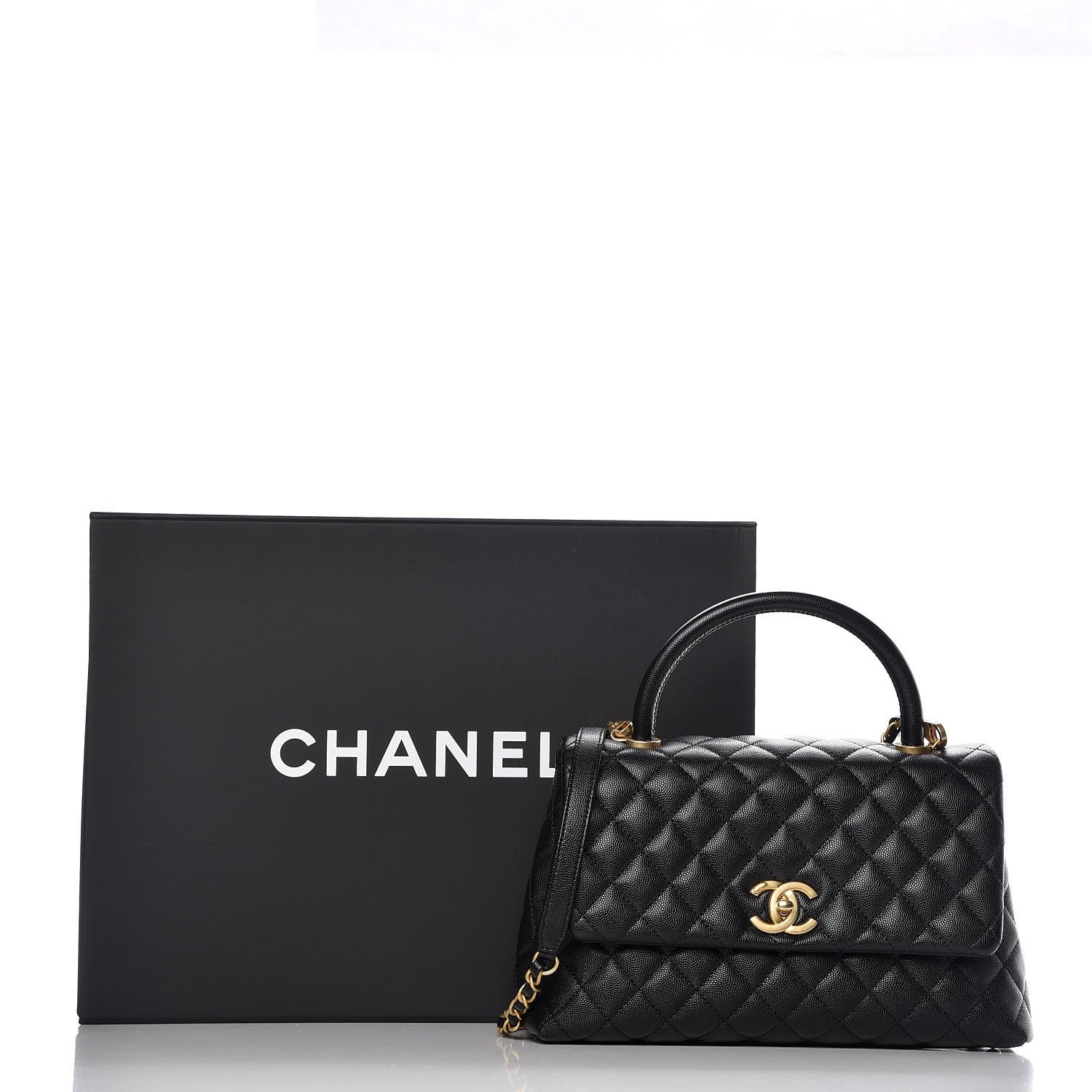 Chanel Caviar Quilted Small Coco Handle Flap Black 8 of 8
