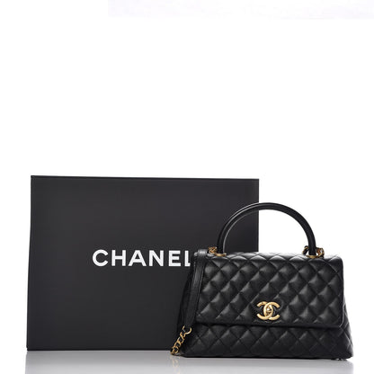 Chanel Caviar Quilted Small Coco Handle Flap Black 8 of 8