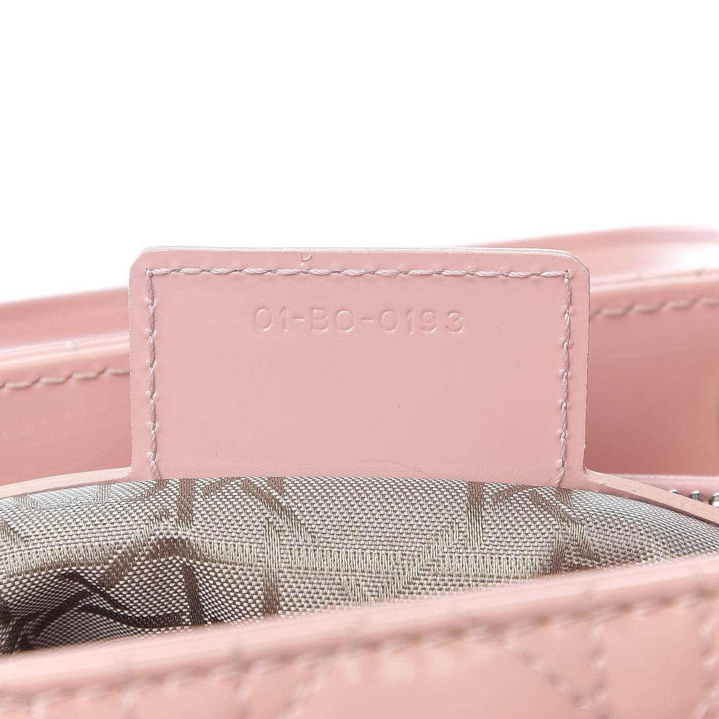 Patent Cannage Medium Lady Dior Rose Clair
