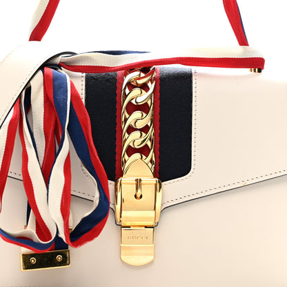Gucci Calfskin Small Sylvie Shoulder Bag Off White 8 of 13