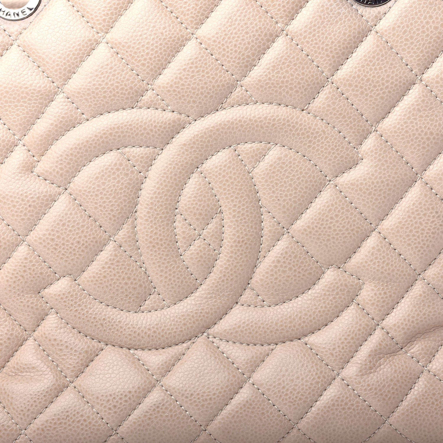 Chanel Caviar Quilted Grand Shopping Tote GST Beige Clair 10 of 11