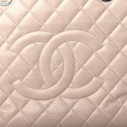 Chanel Caviar Quilted Grand Shopping Tote GST Beige Clair 10 of 11