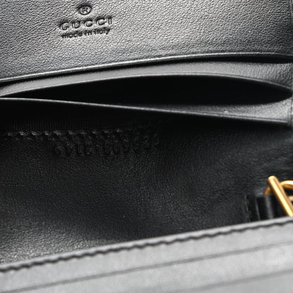 Gucci Calfskin Matelasse GG Marmont Mini Wallet On Chain Black 6 of 7