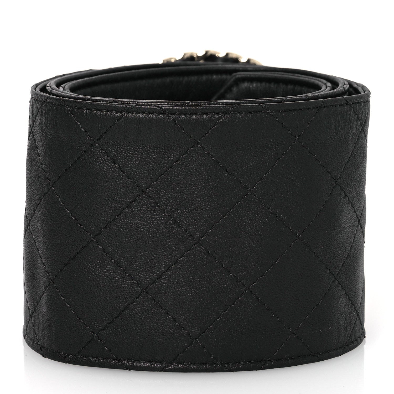 Chanel Lambskin Stitched Chain Belt Black 2 of 7