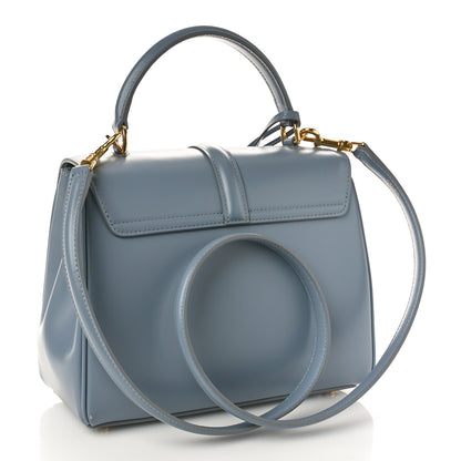 Celine Satinated Calfskin Small 16 Top Handle Bag Pale Blue 2 of 9