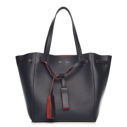 Celine Soft Calfskin Medium Belt Cabas Phantom Navy Blue 1 of 8