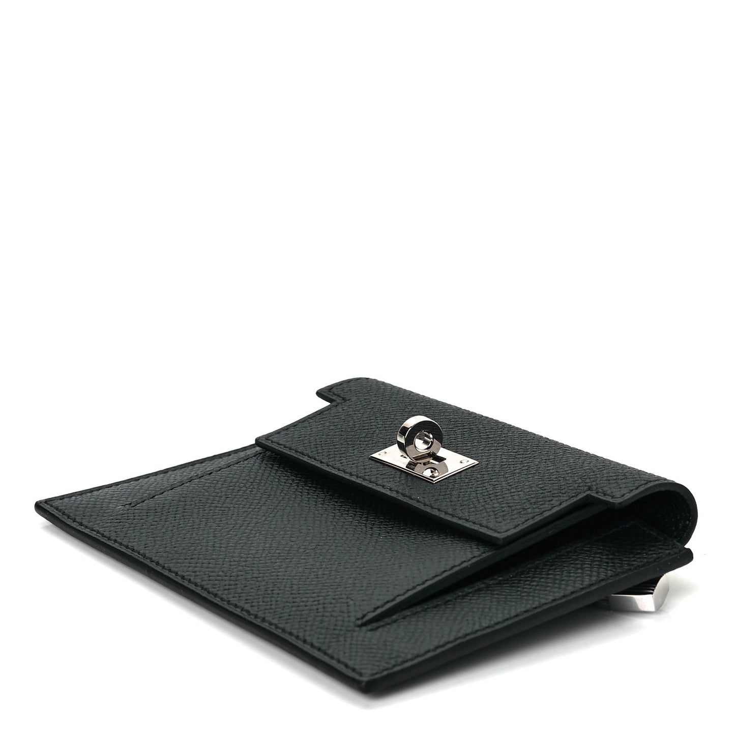 Epsom Kelly Pocket Compact Wallet Black