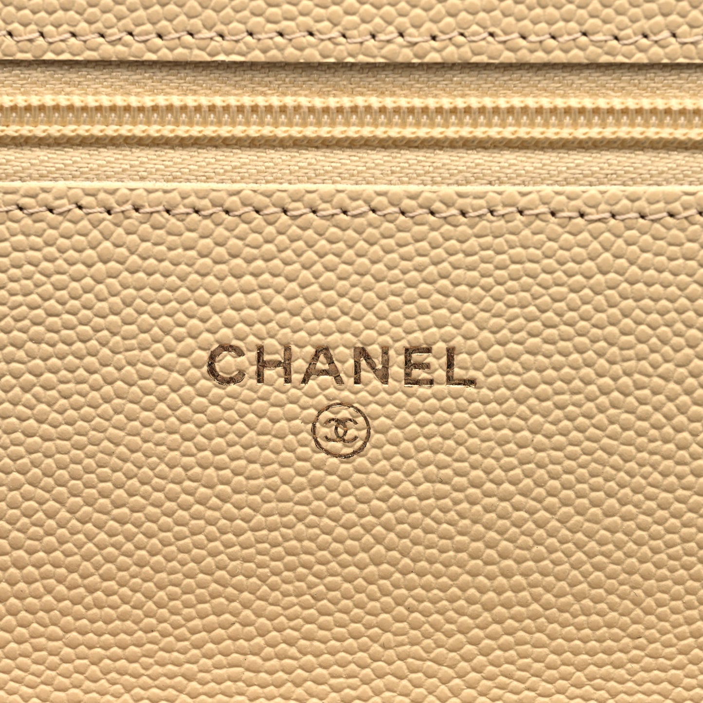 Caviar Quilted Wallet on Chain WOC Light Yellow