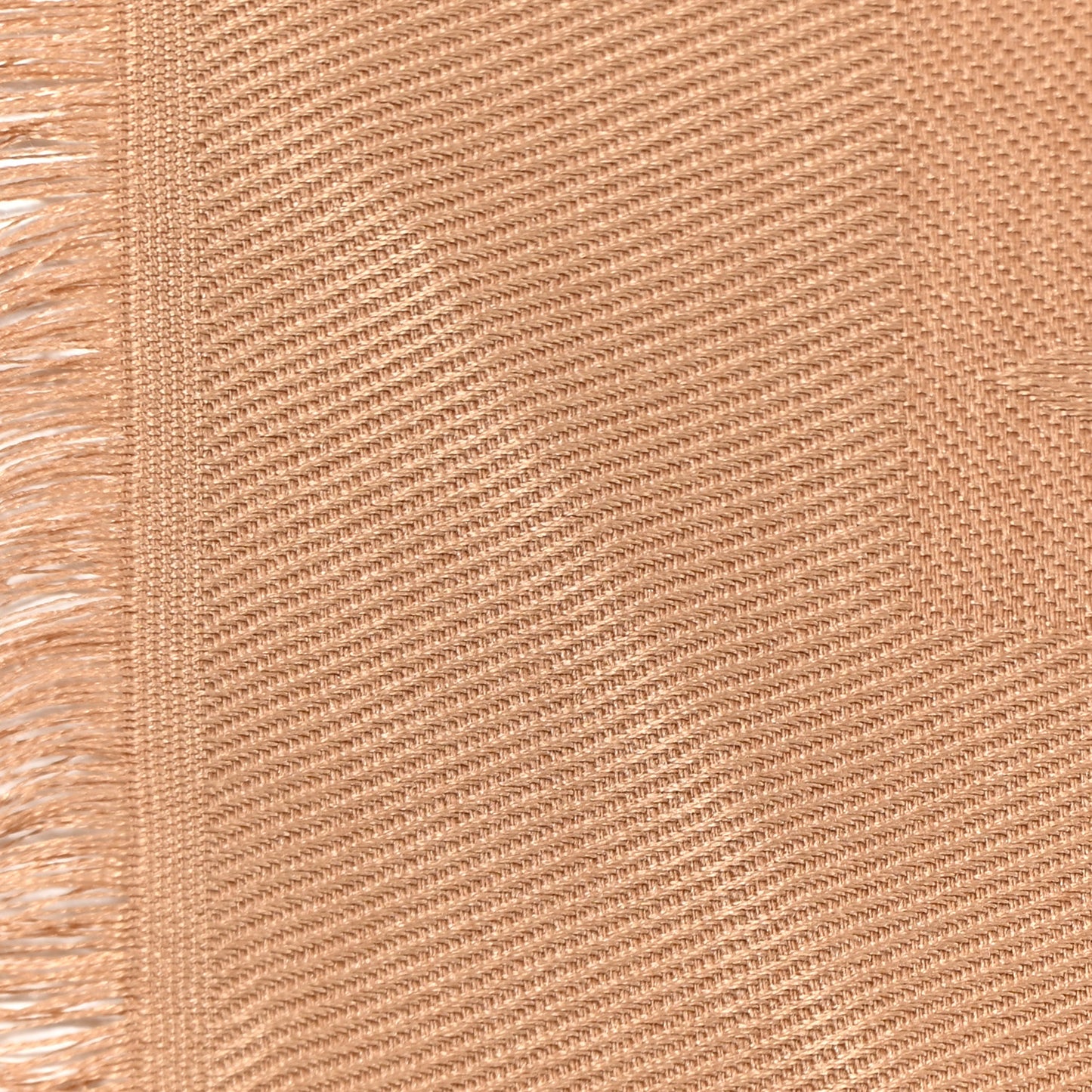 LOUIS VUITTON Silk Wool Monogram Shawl Caramel