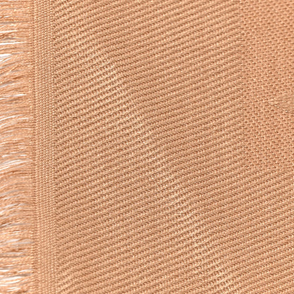 Louis Vuitton LOUIS VUITTON Silk Wool Monogram Shawl Caramel 5 of 9