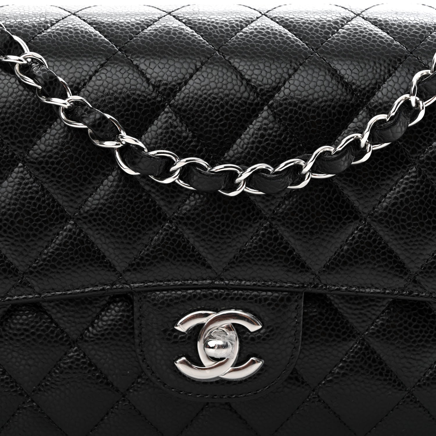 Chanel Caviar Quilted Medium Double Flap Black 8 of 11
