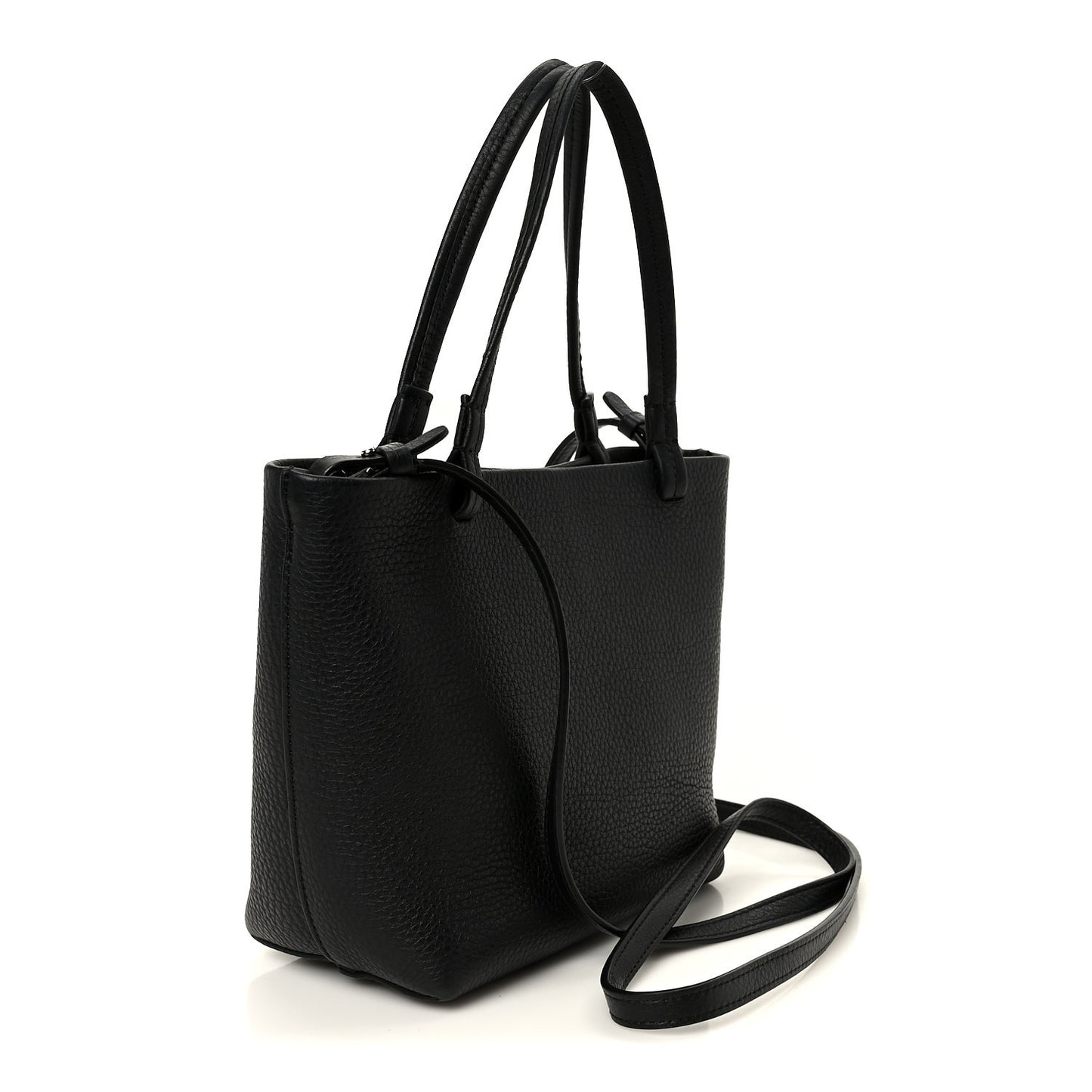 Grained Calfskin Small Park Tote Black
