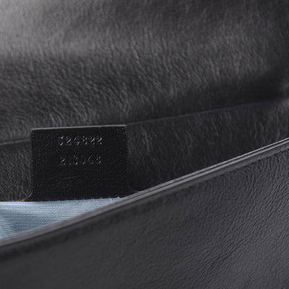 Gucci Calfskin Diagonal GG Medium Thiara Double Envelope Shoulder Bag Emerald Green Black 10 of 11