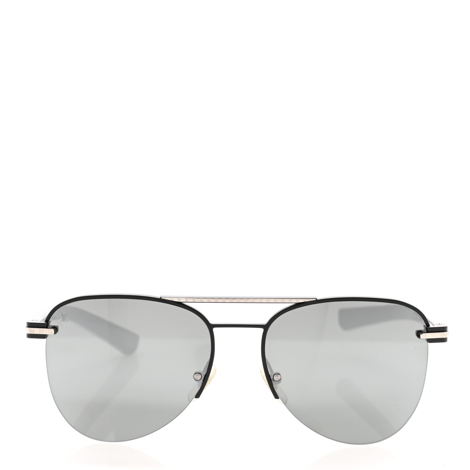 Louis Vuitton Metal Aviator Sunglasses Z1006W Black Grey 2 of 9