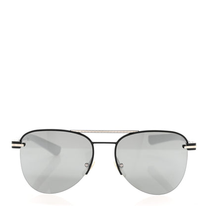 Louis Vuitton Metal Aviator Sunglasses Z1006W Black Grey 2 of 9