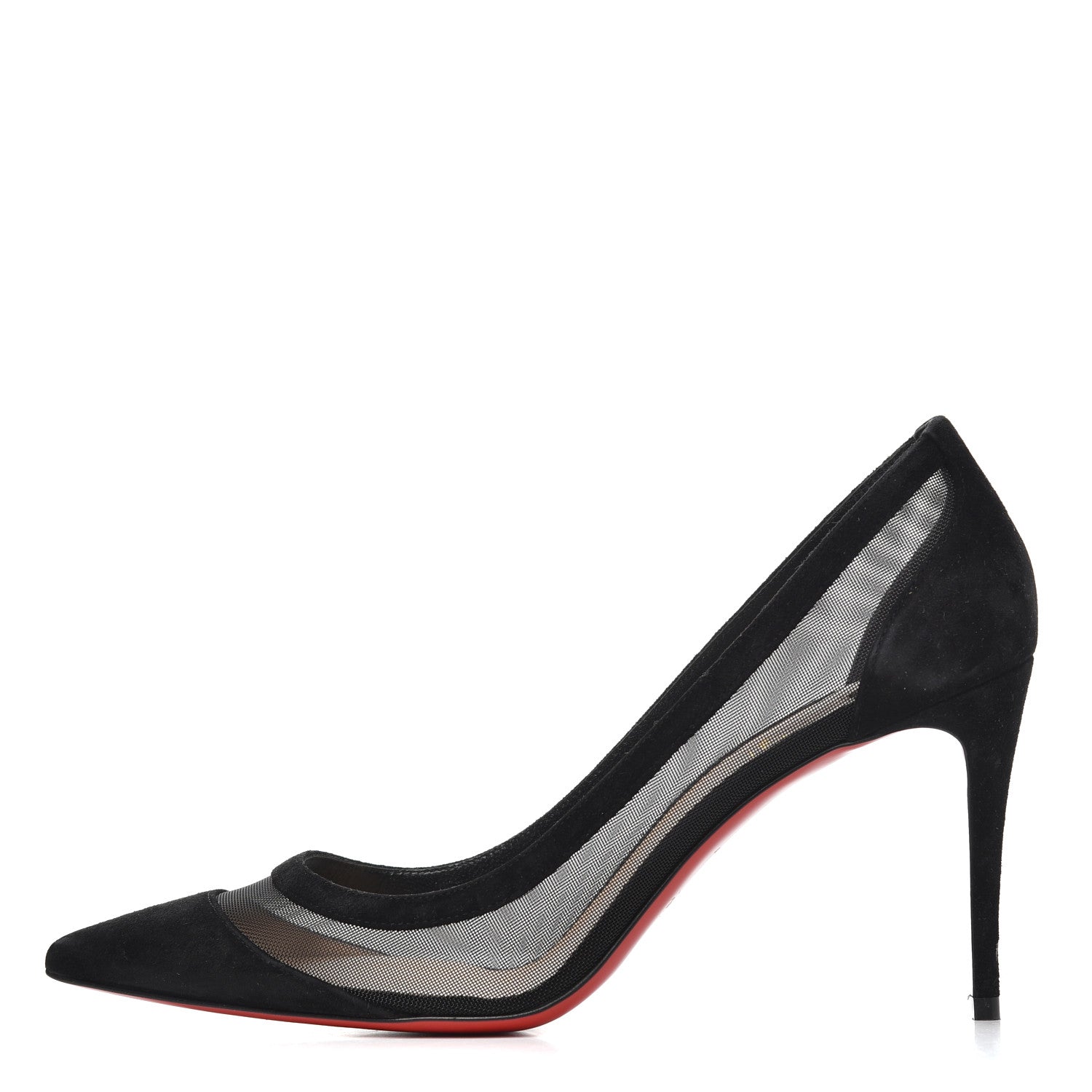 Christian Louboutin Veau Velours Rete Galativi 85 Pumps 38 Black 1 of 15