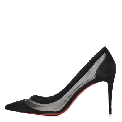 Christian Louboutin Veau Velours Rete Galativi 85 Pumps 38 Black 1 of 15