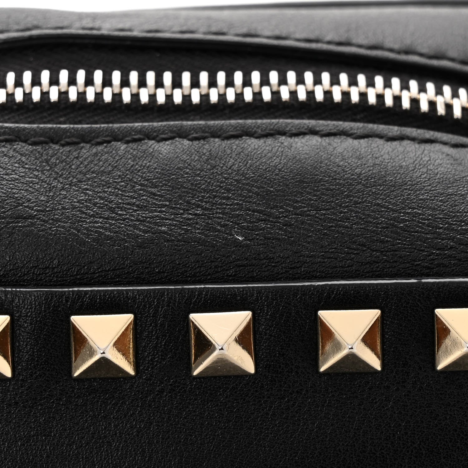 Valentino Garavani Calfskin Rockstud Camera Crossbody Bag Black 10 of 10