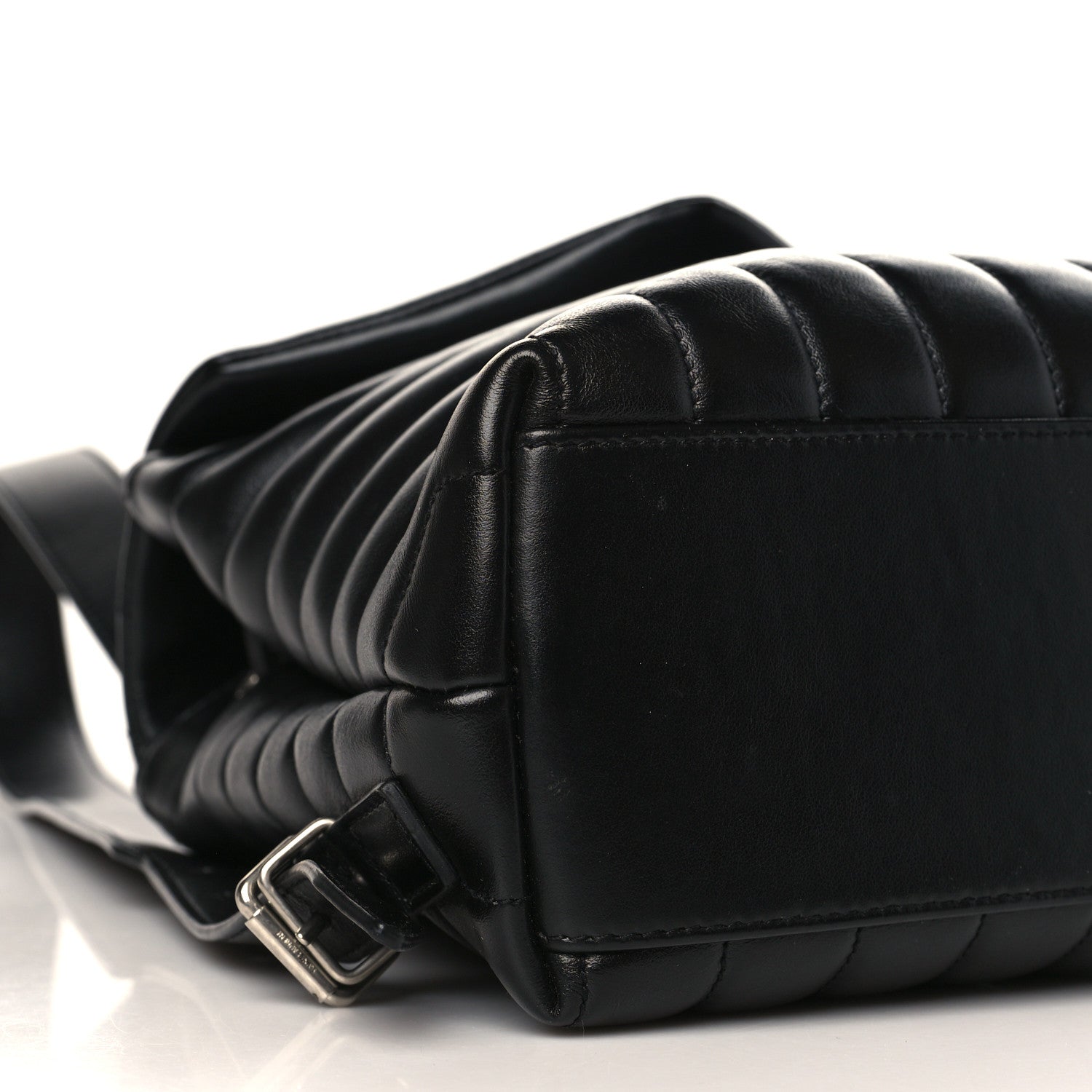 Saint Laurent Calfskin Y Quilted Monogram Small Loulou Backpack Black 7 of 9