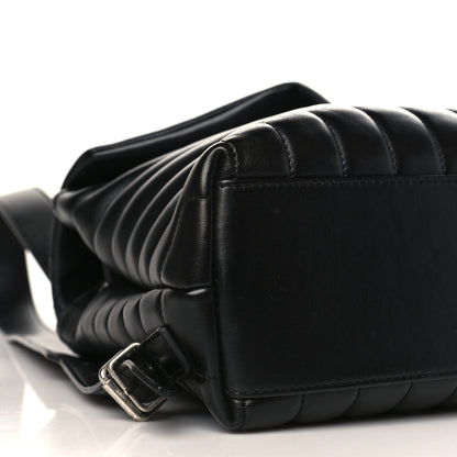 Saint Laurent Calfskin Y Quilted Monogram Small Loulou Backpack Black 7 of 9