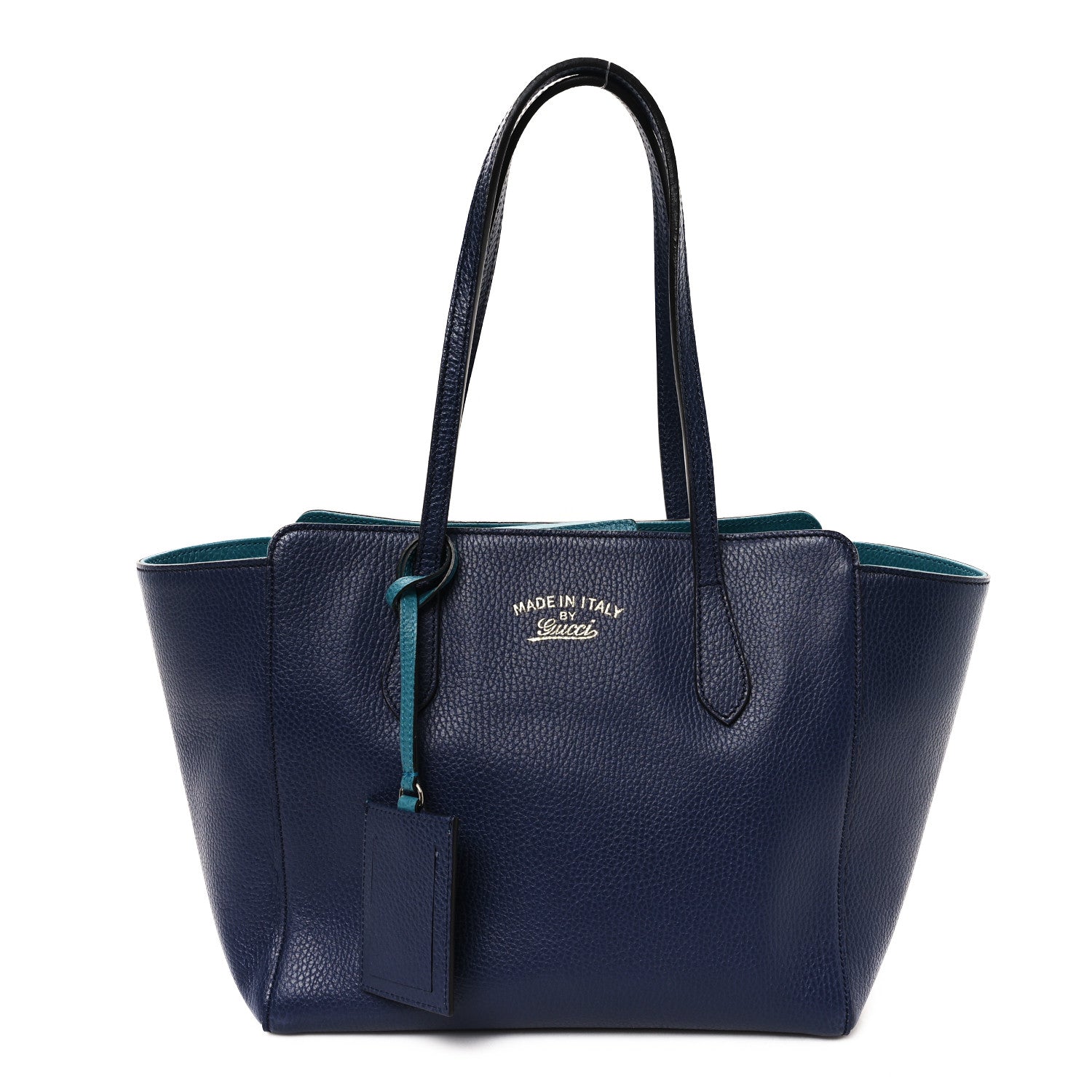 Gucci Dollar Calfskin Small Swing Tote Classic Marine Deep Cobalt 1 of 10