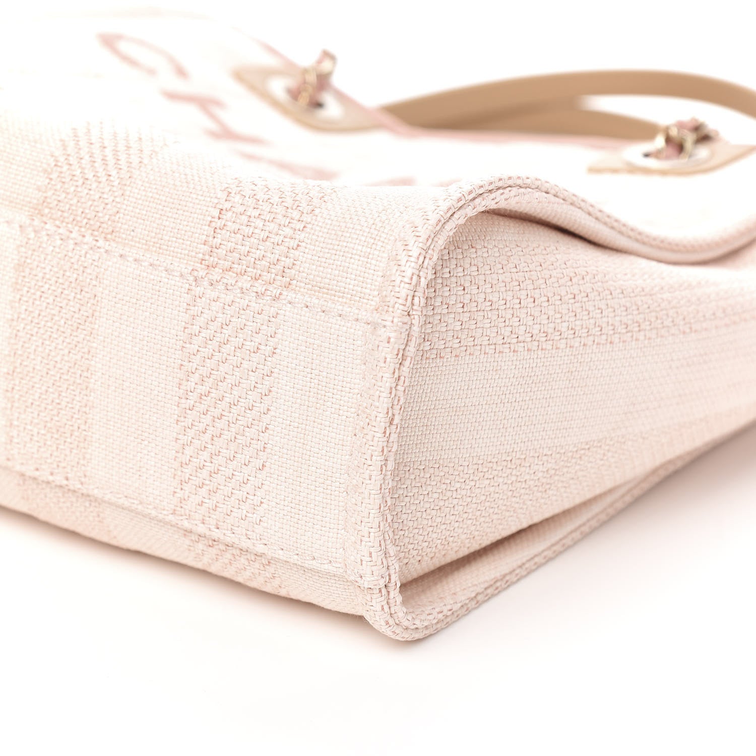Chanel Mixed Fibers Calfskin Striped Mini Deauville Tote Pink 8 of 10