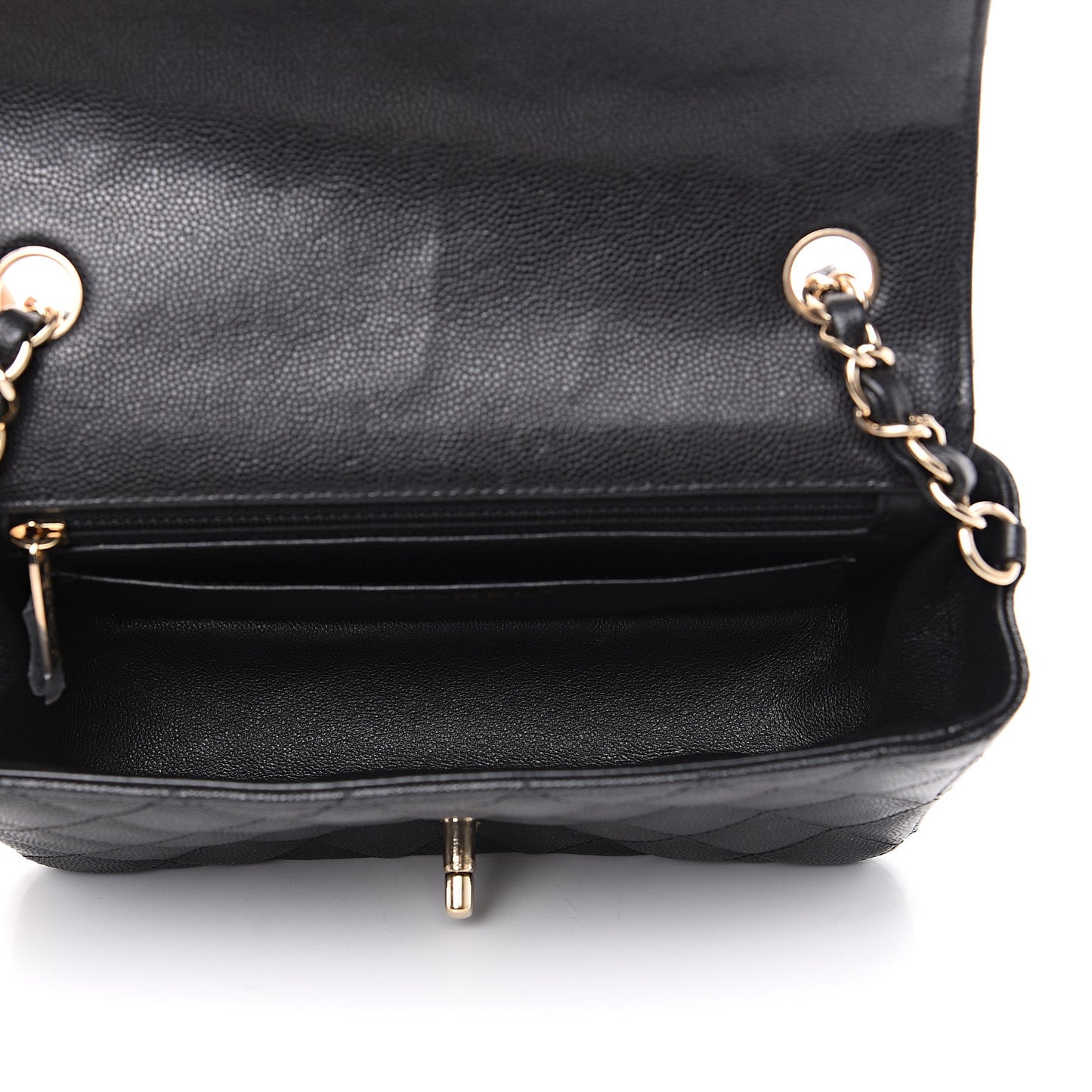 Caviar Quilted Mini Rectangular Flap Black