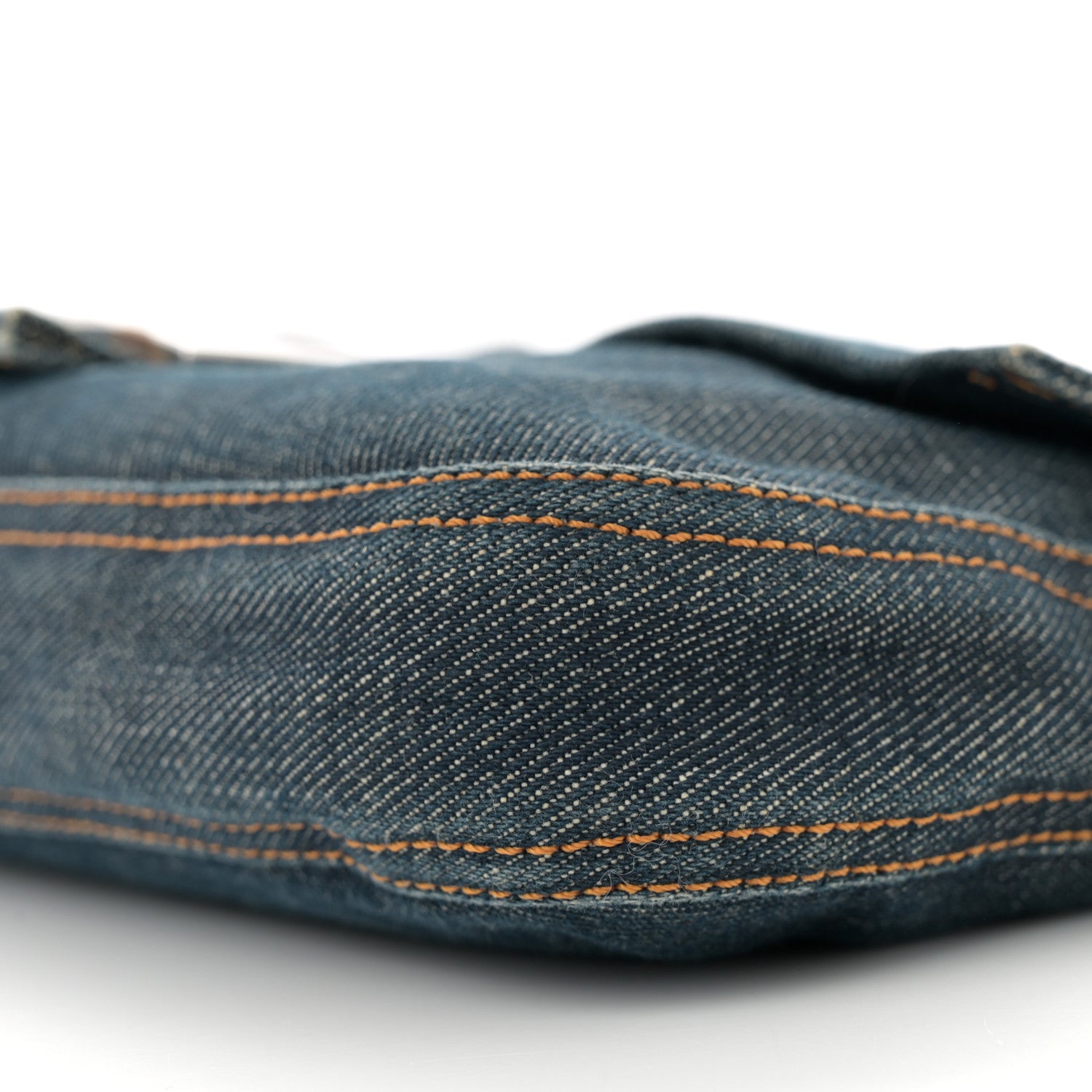 Fendi Denim Baguette Blue 9 of 10