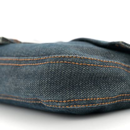 Fendi Denim Baguette Blue 9 of 10