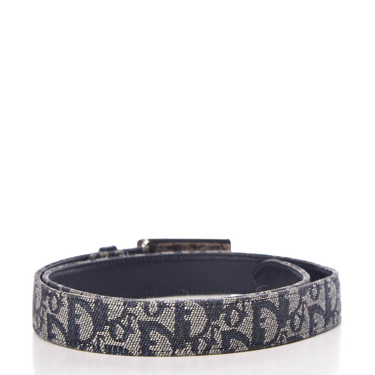 Canvas Monogram Logo Belt 85 Blue