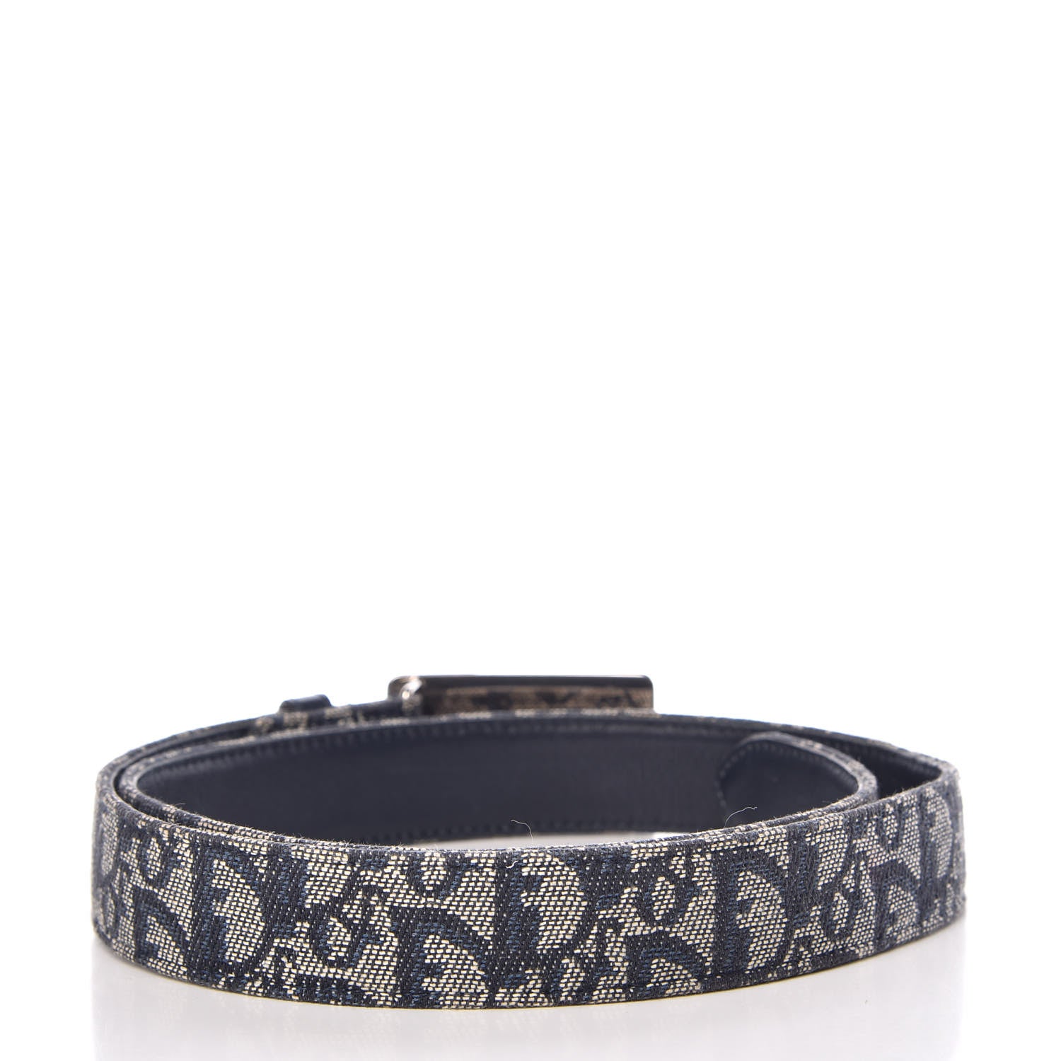 Christian Dior Canvas Monogram Logo Belt 85 Blue 3 of 9
