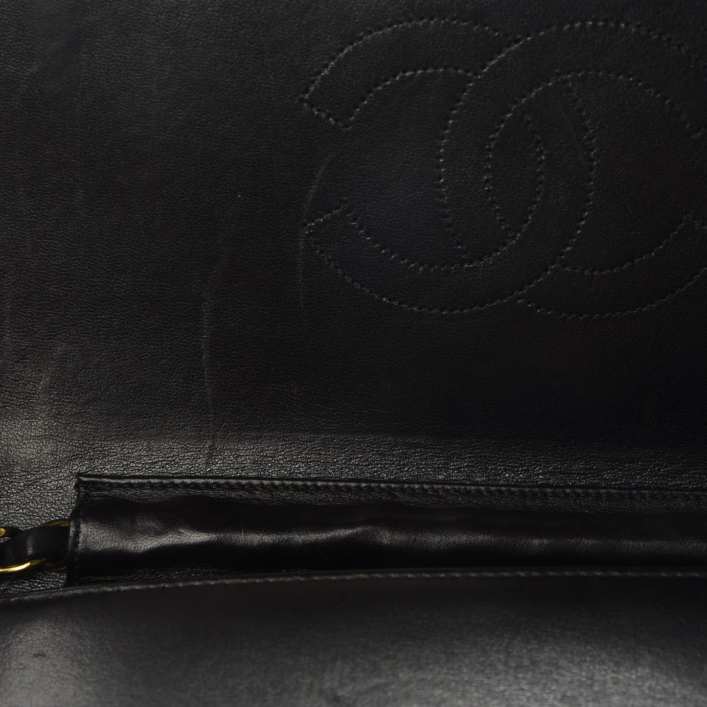 Lambskin Quilted Small Single Flap Black