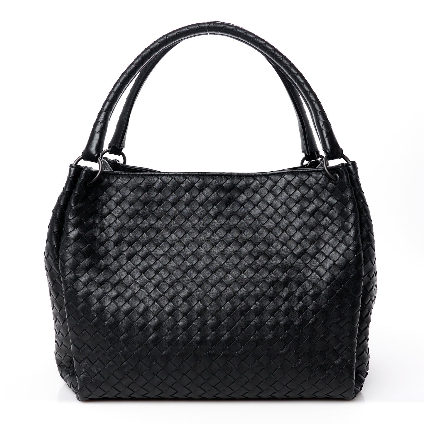 Nappa Intrecciato Parachute Bag Black